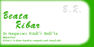 beata ribar business card